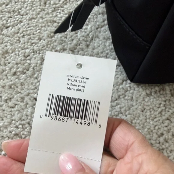 kate spade black nylon cosmetic case with gold zipper - Picture 2 of 5